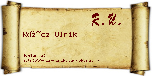 Rácz Ulrik névjegykártya